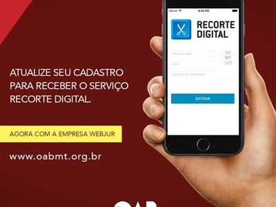 Foto da Notícia: Recorte Digital é serviço gratuito de notificação oferecido pela OAB-MT